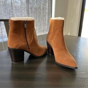 Brown suede women’s boots
